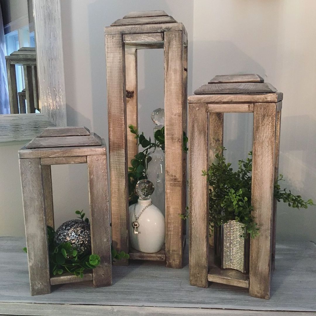 Industrial vintage antique wooden lanterns wholesale price