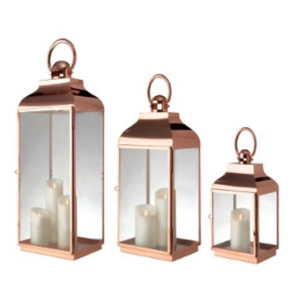 copper glass lantern Christmas candle holder home decor wedding center pieces candle lamp manufacture and exporters from India