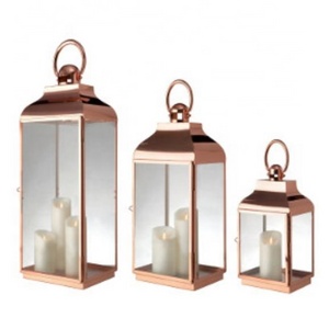 copper glass lantern Christmas candle holder home decor wedding center pieces candle lamp manufacture and exporters from India