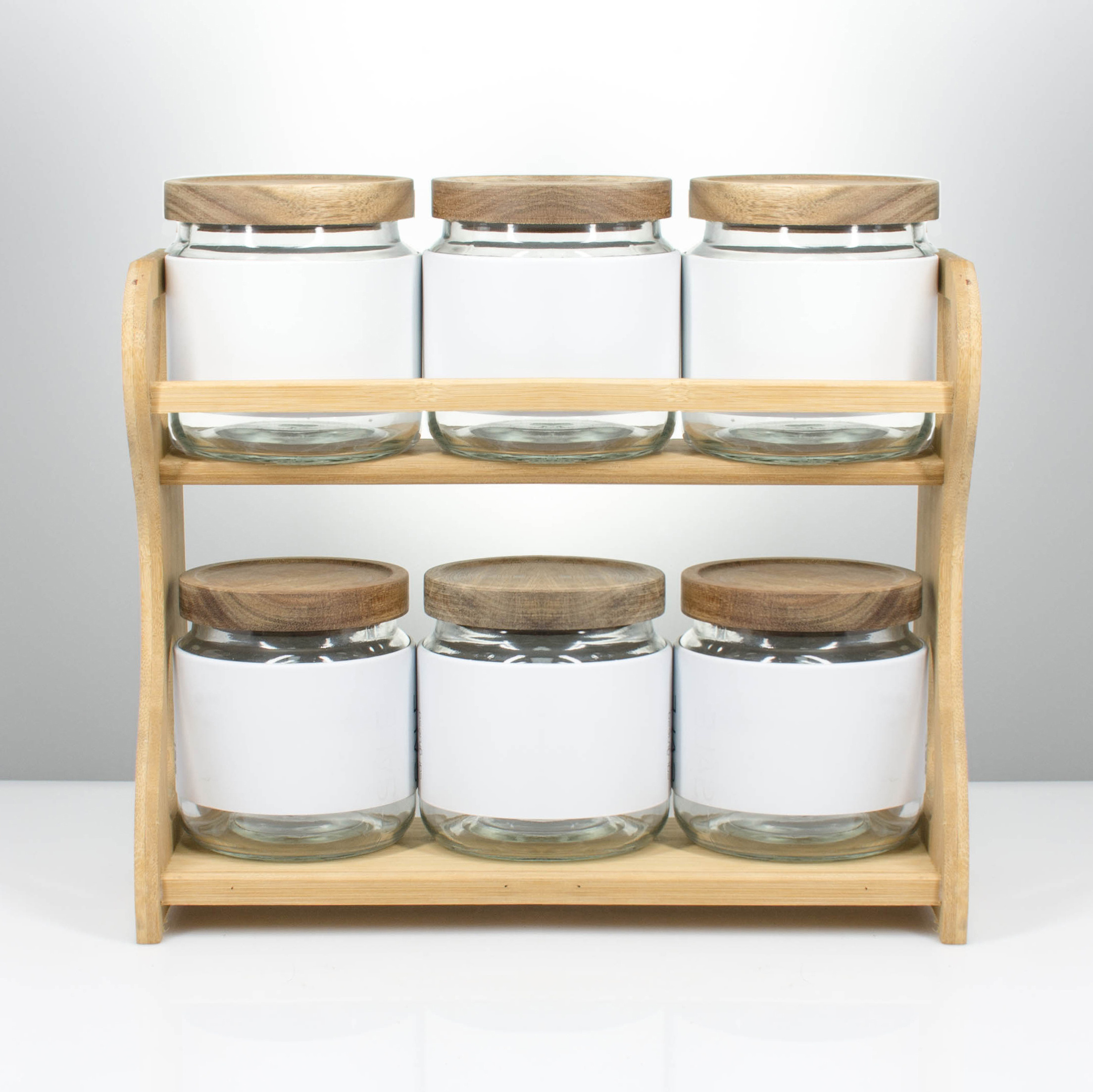 Acacia Spice Rack Space Saver