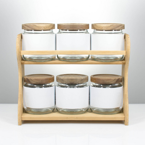 Acacia Spice Rack Space Saver