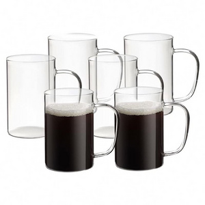 520ml Big glass beer mugs beer glass cup with handle/factory direct sell hot sell wine glasses