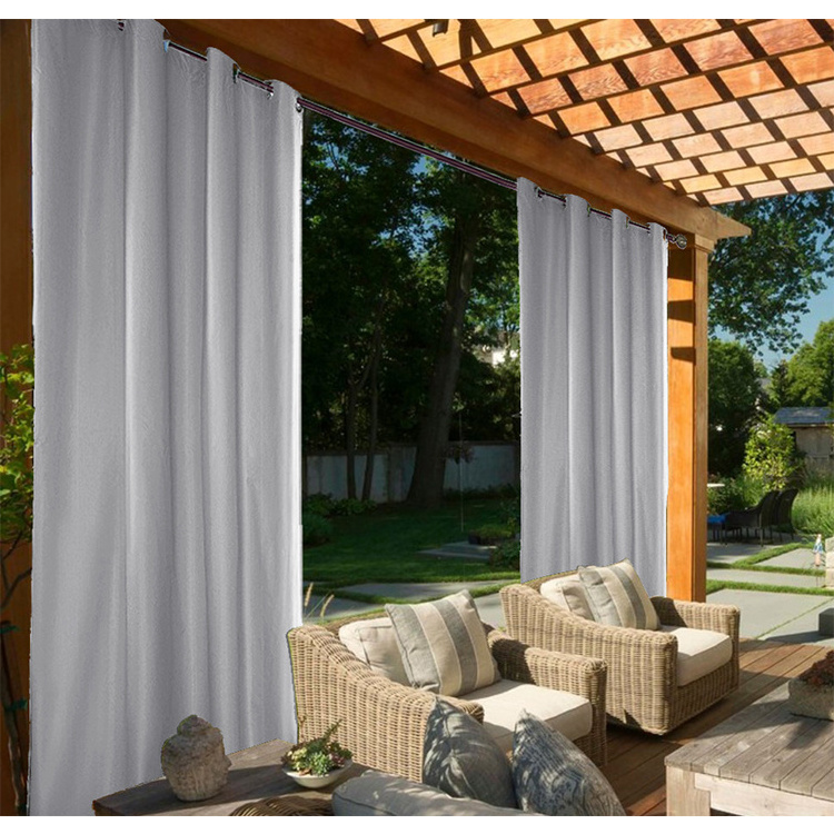 Wholesale gazebo curtain outdoor waterproof blackout eyelet curtain for outside