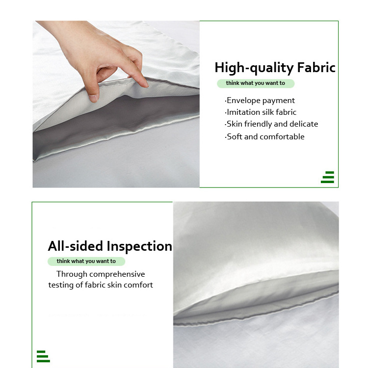 Best price satin pillowcase for home or for hotel Super Soft and Breathable satin pillow case