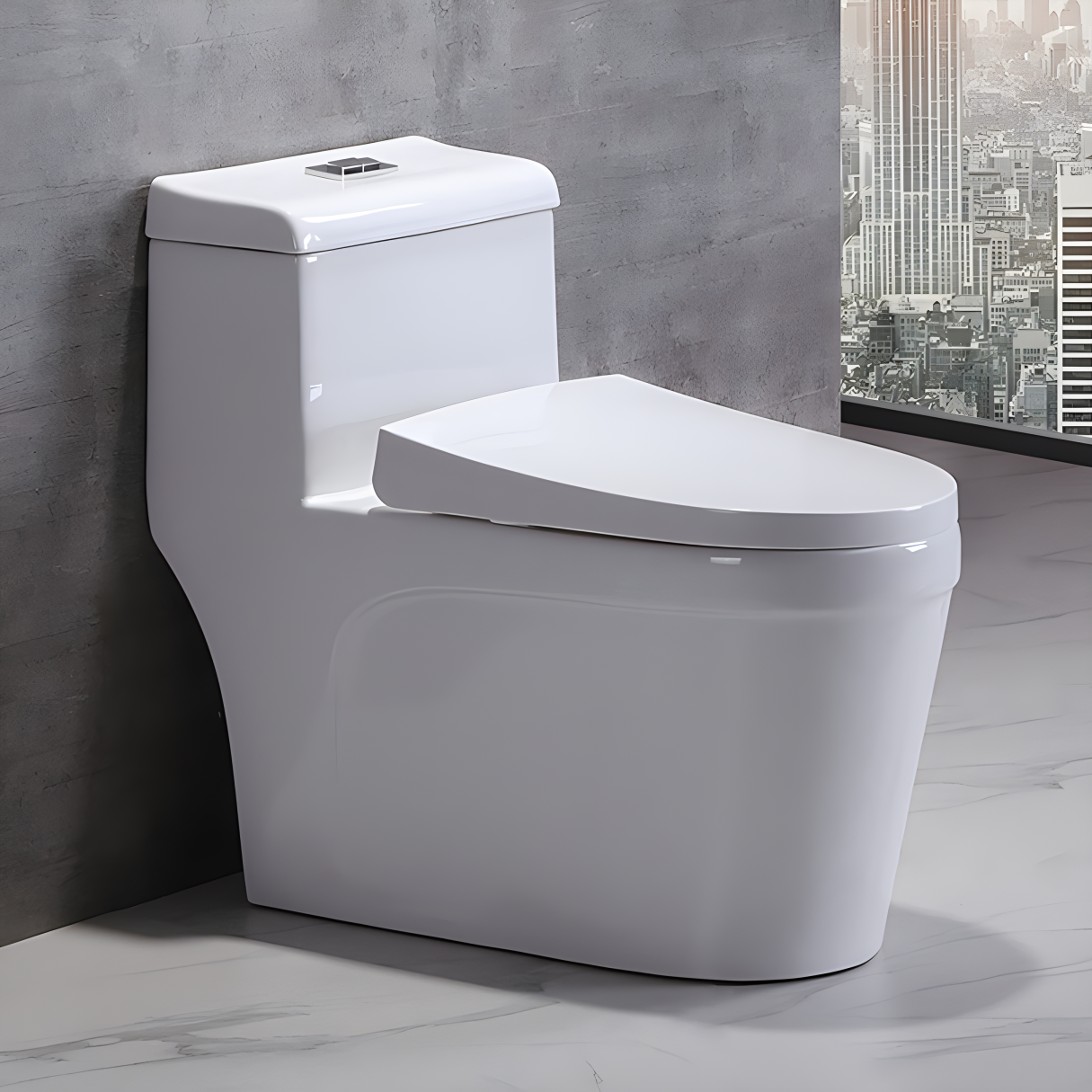 Modern Economic South America hotel dual flush siphonic one piece toilet inodoro cermico for bathroom