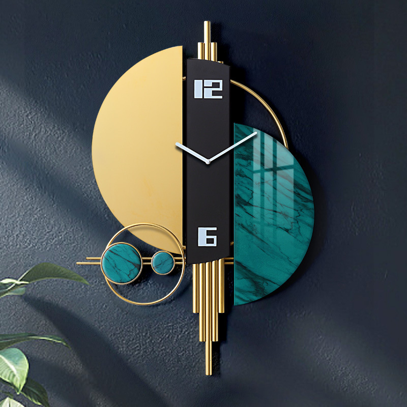 Unique Creative Geometric Oversized Wall Clock 3D Iron Home Decor