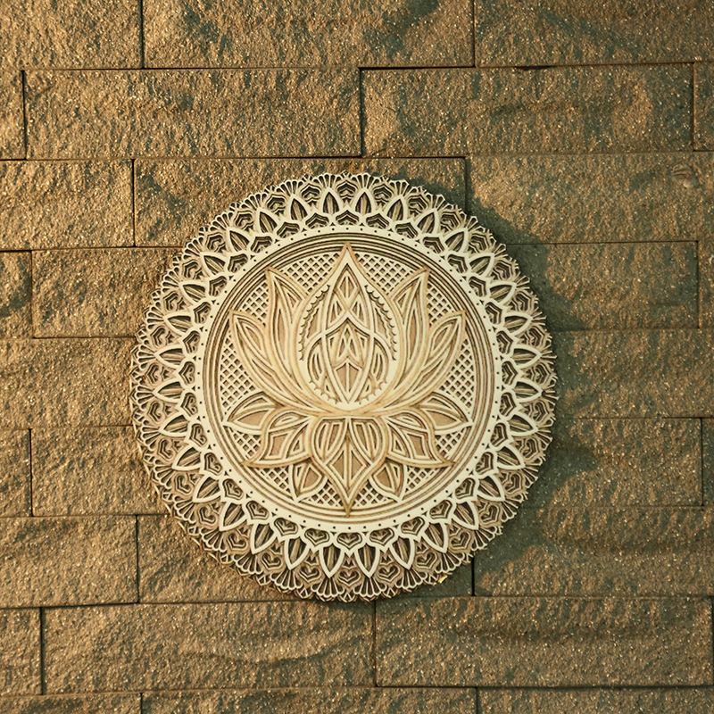 Large Metal Mandala Wall Decor, Unique Lotus Wall Art for Office and Home, Indoor and Outdoor Decor