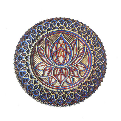 Large Metal Mandala Wall Decor, Unique Lotus Wall Art for Office and Home, Indoor and Outdoor Decor