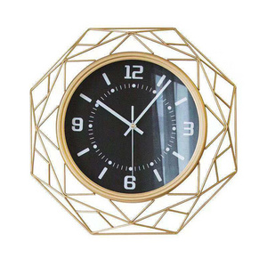 Octagon Creative Nordic Metal Hanging Watch Wall Clock