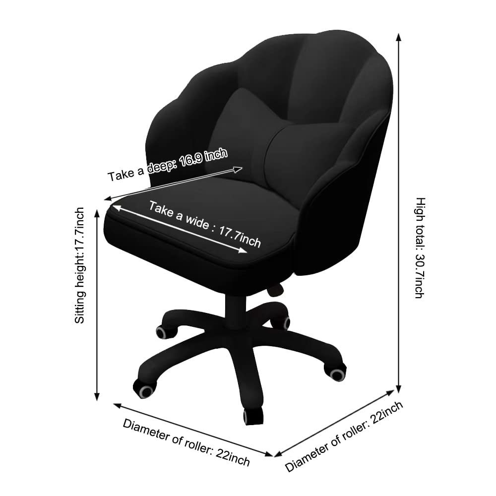 Home Comfortable Sedentary Lounge Chair Lift Swivel Chair Desk Backrest Girl Cute Dormitory Bedroom Computer Chair