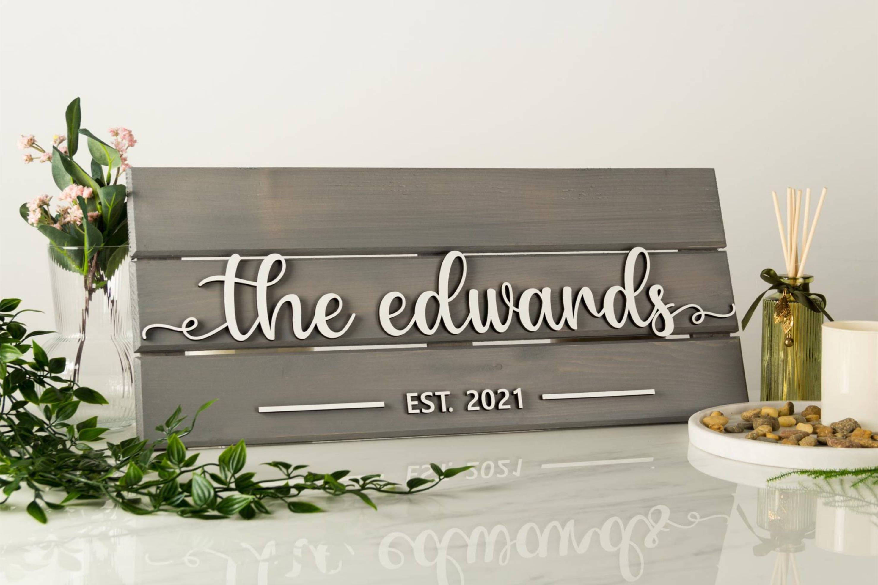 Custom Personalized Family Last Name Pallet Wedding Home Wall Decor Anniversary Gift Wood Sign