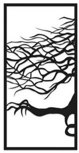 Tree of Love Wall Art Metal Black Home decor