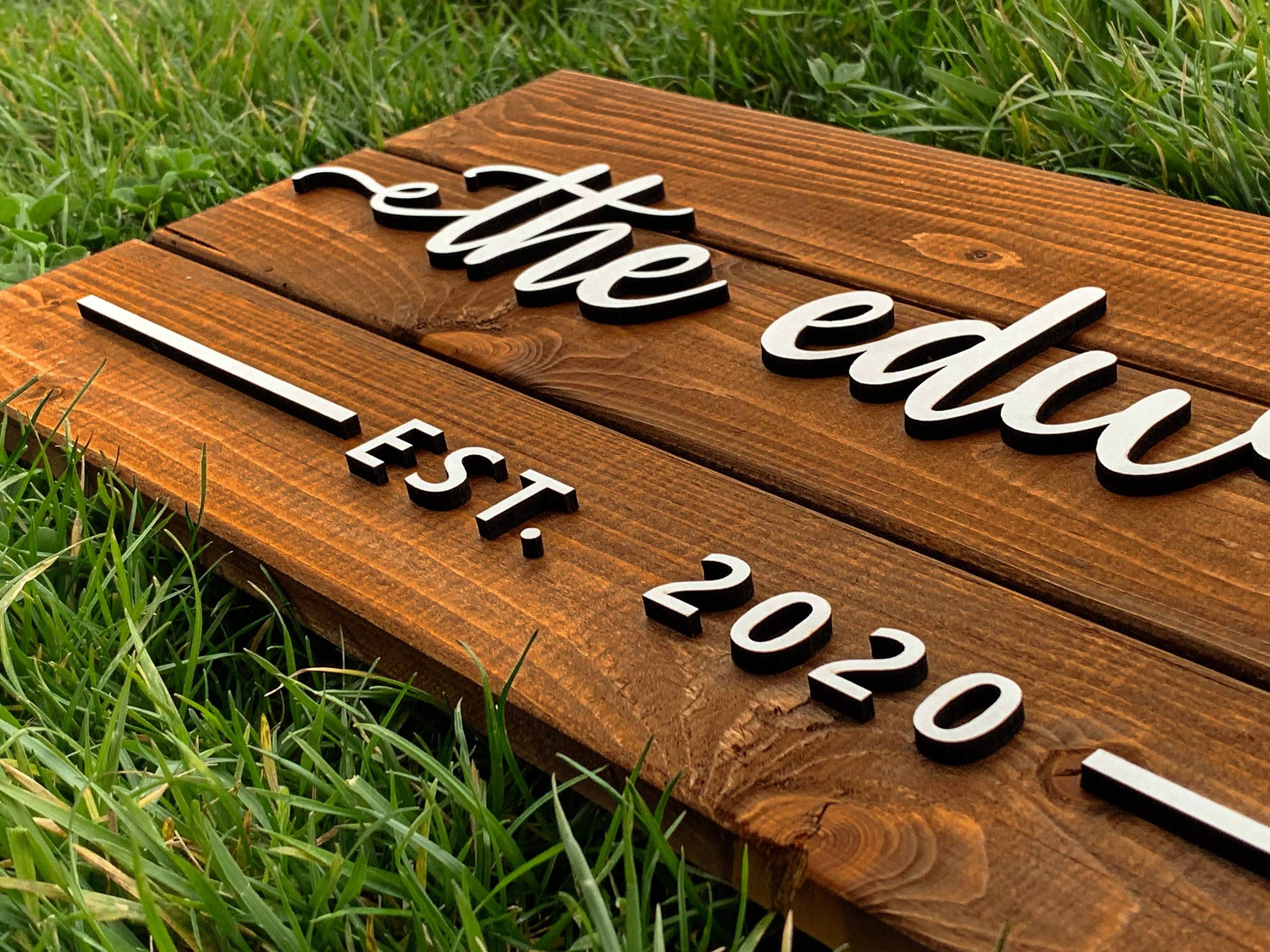 Custom Personalized Family Last Name Pallet Wedding Home Wall Decor Anniversary Gift Wood Sign