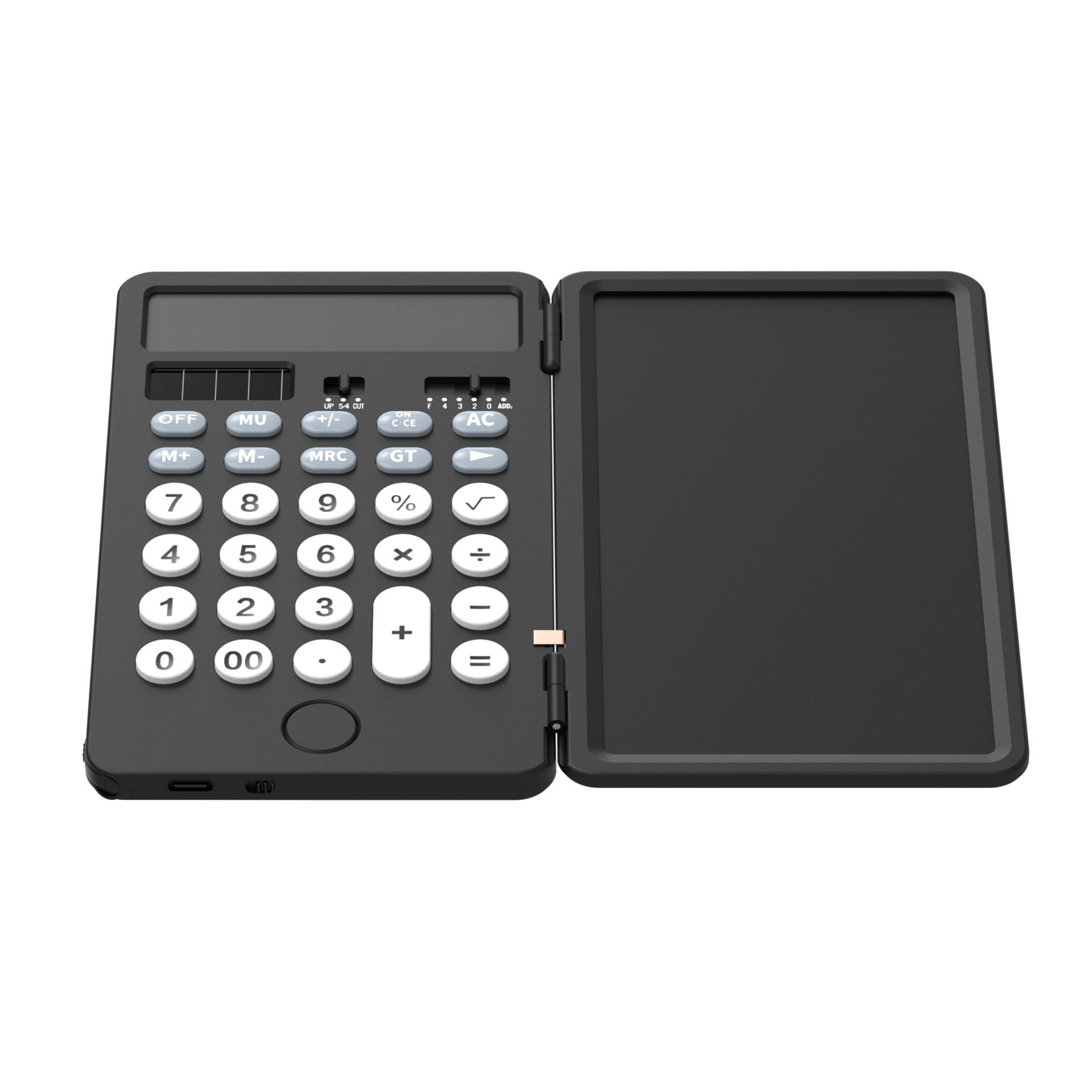 NEWYES Desk 12 Digits Folding Solar Notepad Calculator With 6 Inch Lcd Writing Tablet