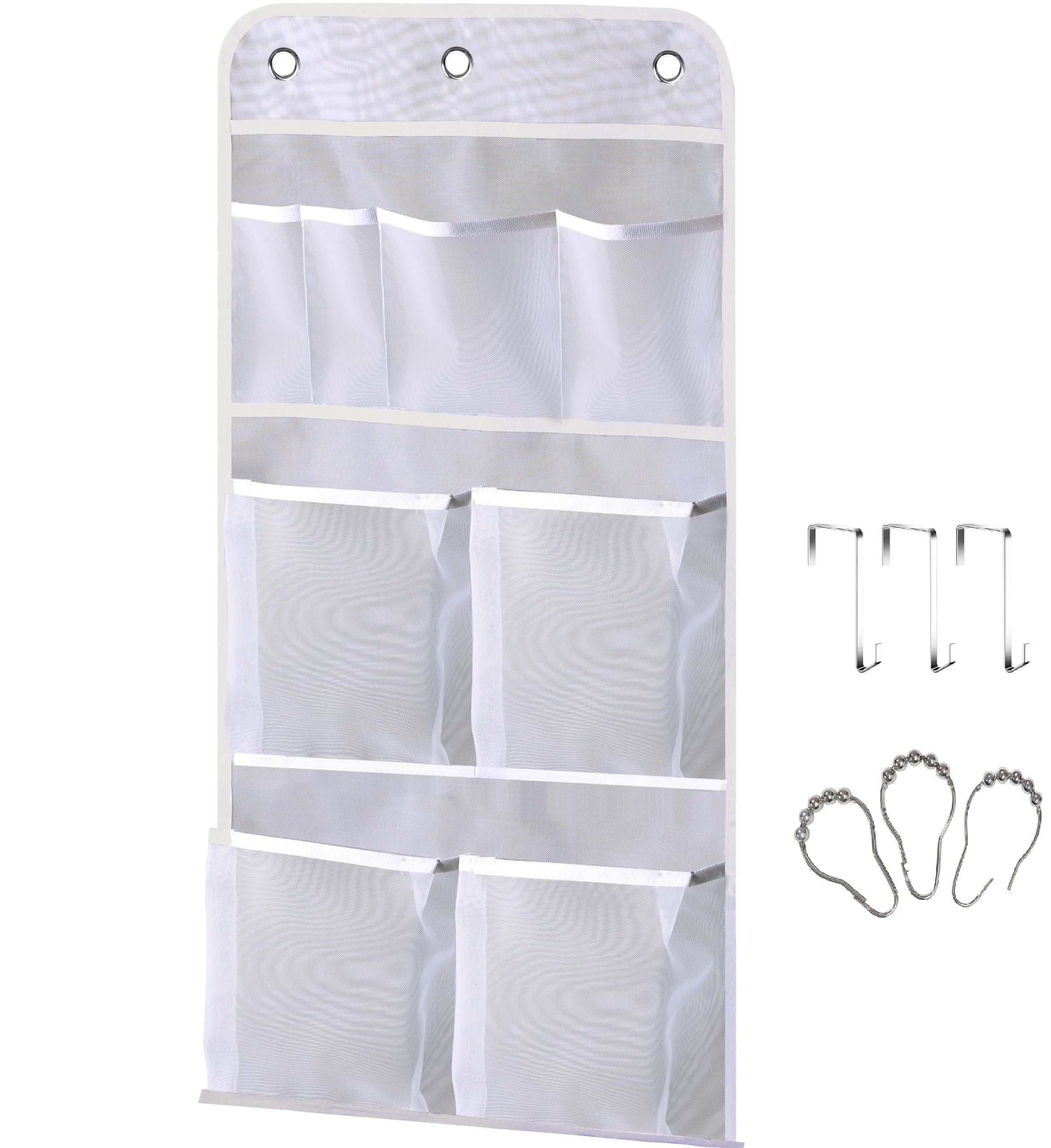 Large Capacity Hanging Shower Caddy Bathroom Organizer Over the Door Shower Caddy Shelf with Hook