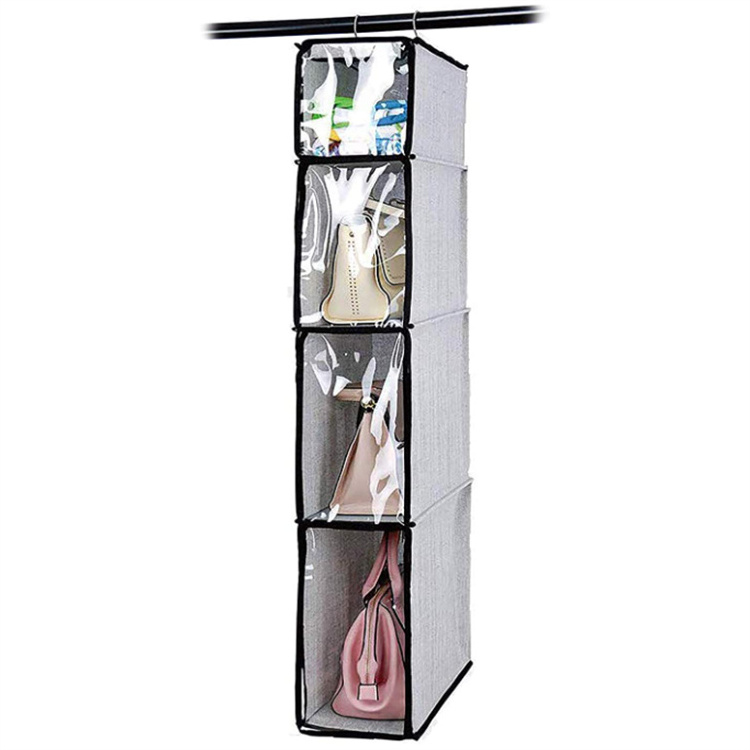 Hanging Handbag Organizer Purse Closet Hanging Bag Purse Storage Bag with Clear Dust Proof Cover