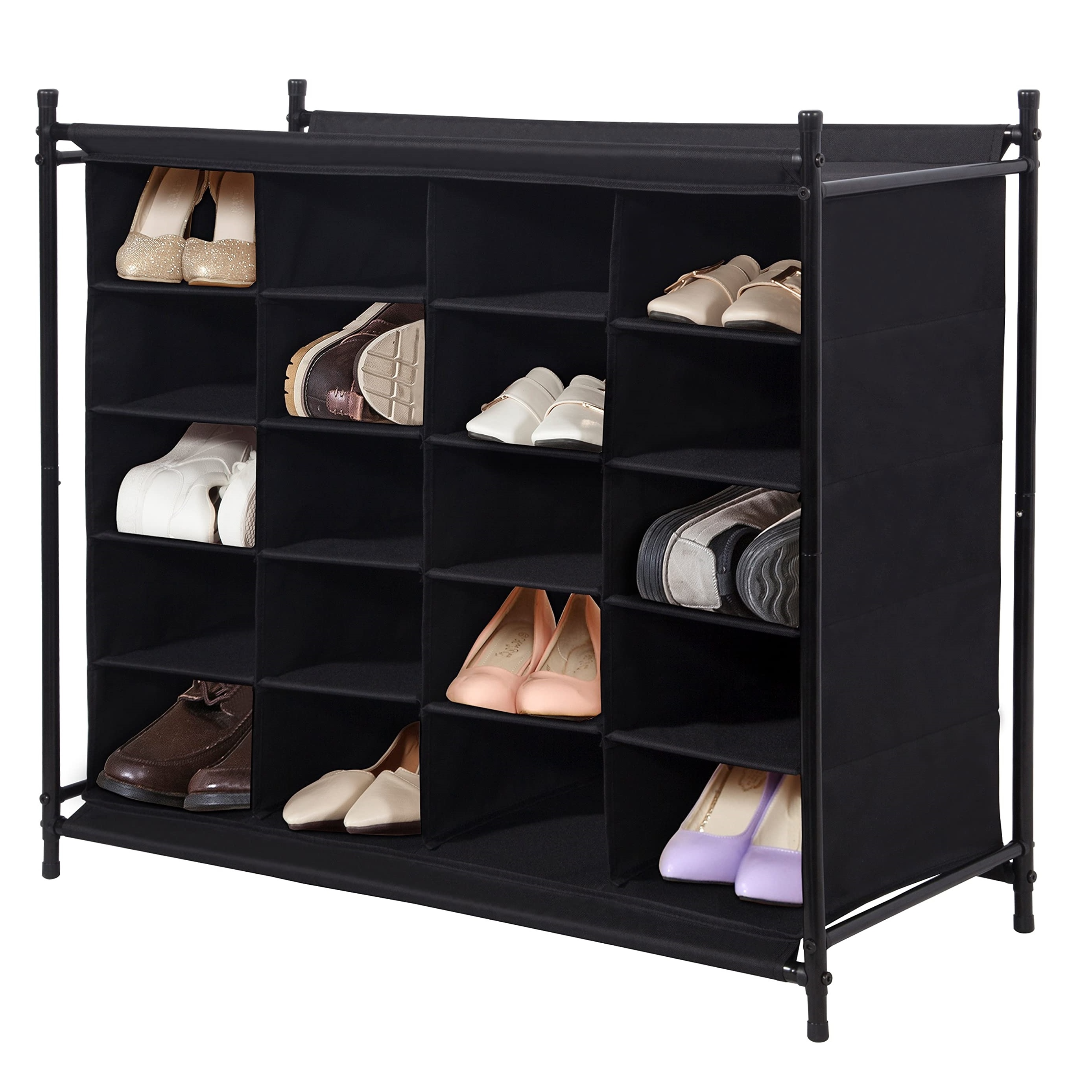 Custom Cheap Low Price Shoe Storage Organizer Stackable 20 Cube Shoe Rack Storage Organizer for Entryway