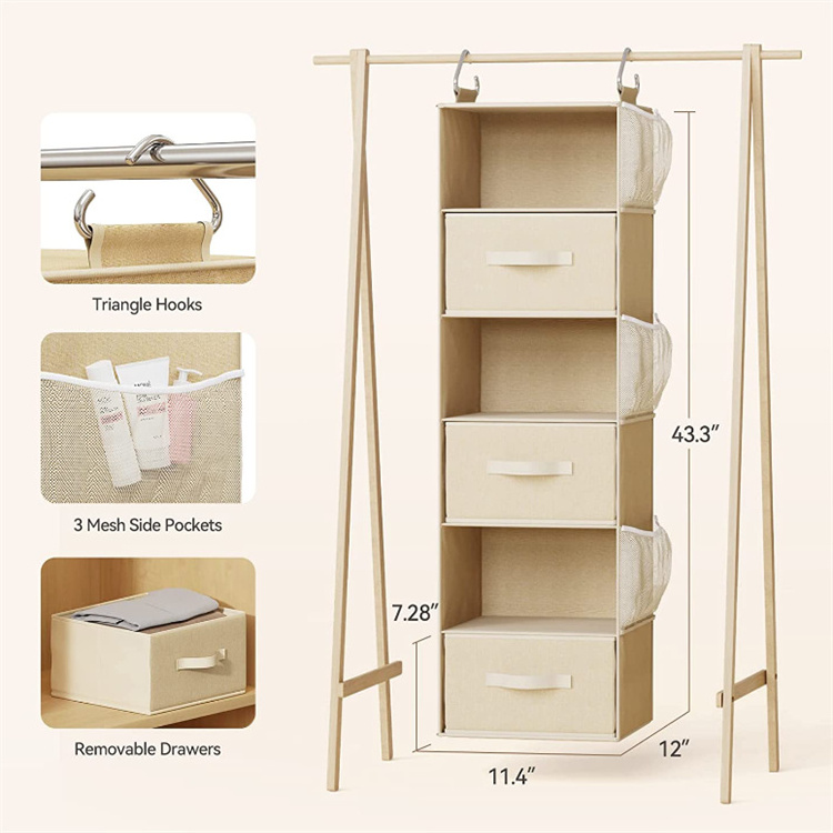 Storage Bags Clothes Organizer Cloth Shelves Drawer Hanging Closet Organizer 6-shelf 2022 Organizer