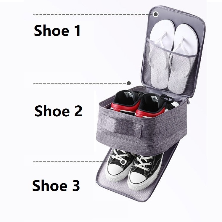 Portable Bag for 3 Shoes Travel Packing Cube Travel  Storage Organizer Travel Shoes Bags Carry-on bags for Luggage