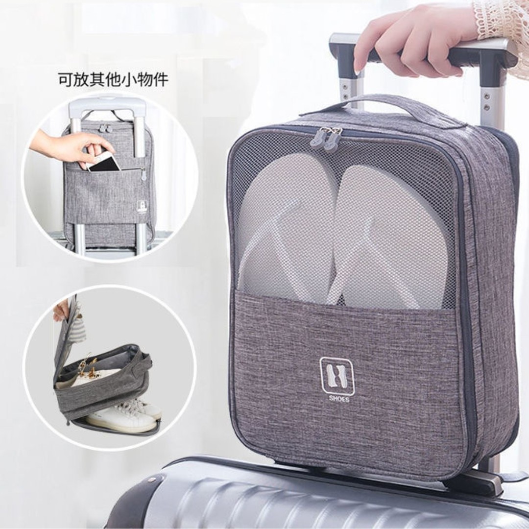 Portable Bag for 3 Shoes Travel Packing Cube Travel  Storage Organizer Travel Shoes Bags Carry-on bags for Luggage