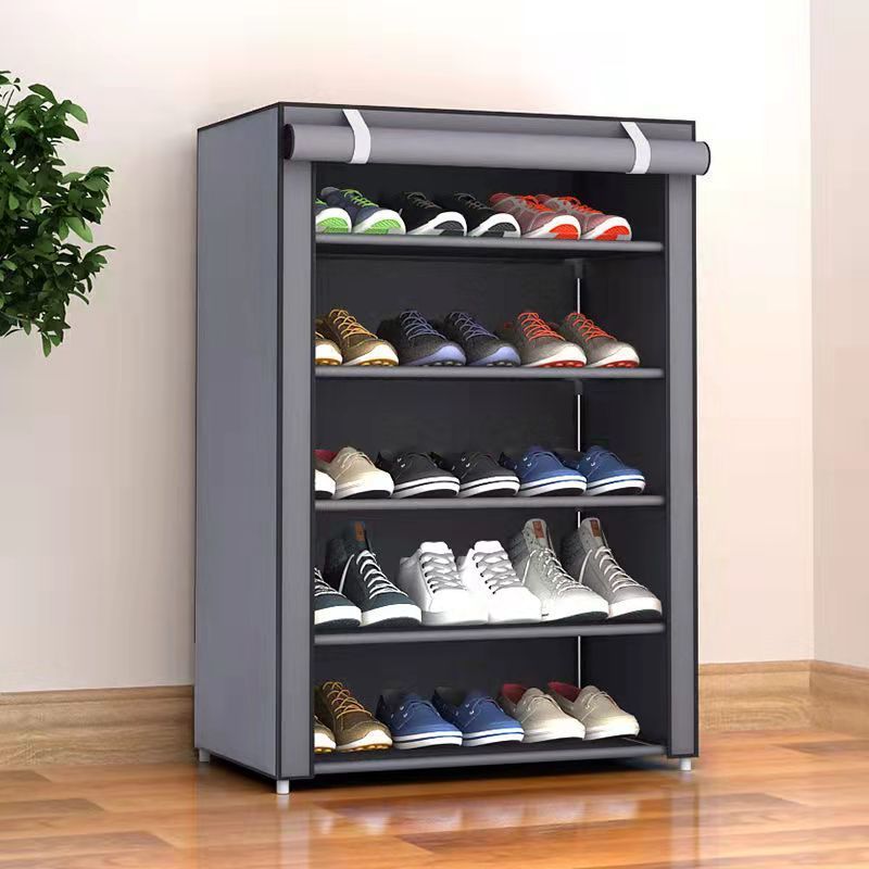 4/5/6/8 Tiers Non-woven and Steel Shoe Rack Storage Organizer Shoe Rack Cabinet for Home