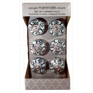 Gift Box Packing Ceramic Knob Home Decorative Door Drawer Dresser Cabinet Ceramic Knob Wholesaler Ceramic Knob Hand Painted Work