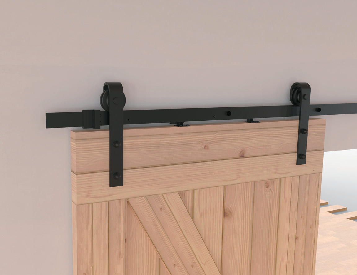 American Style Black Barn Door Hardware