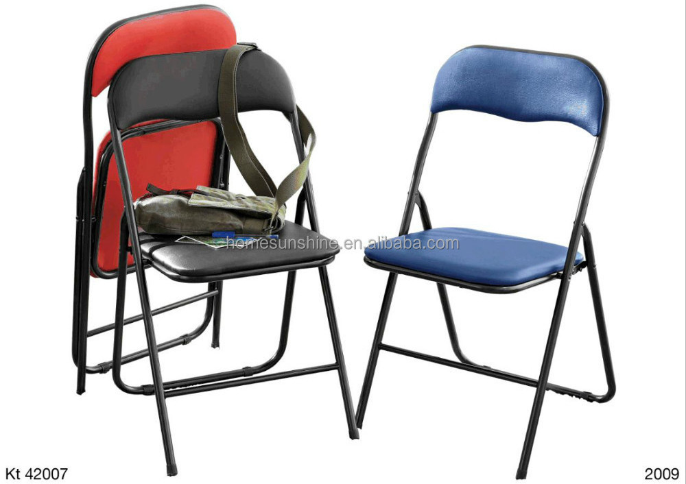 Steel Folding Chair Set Foldable Chair with Padded Seat Cushioned Metal Folding Chair Soft Seat for Reception Meeting Room