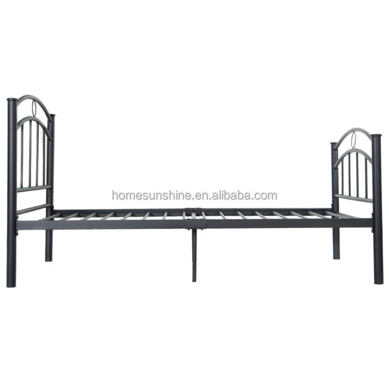 Black Metal Bed Frame Platform Twin Size Bedroom Home Furniture 83x42x35 inches