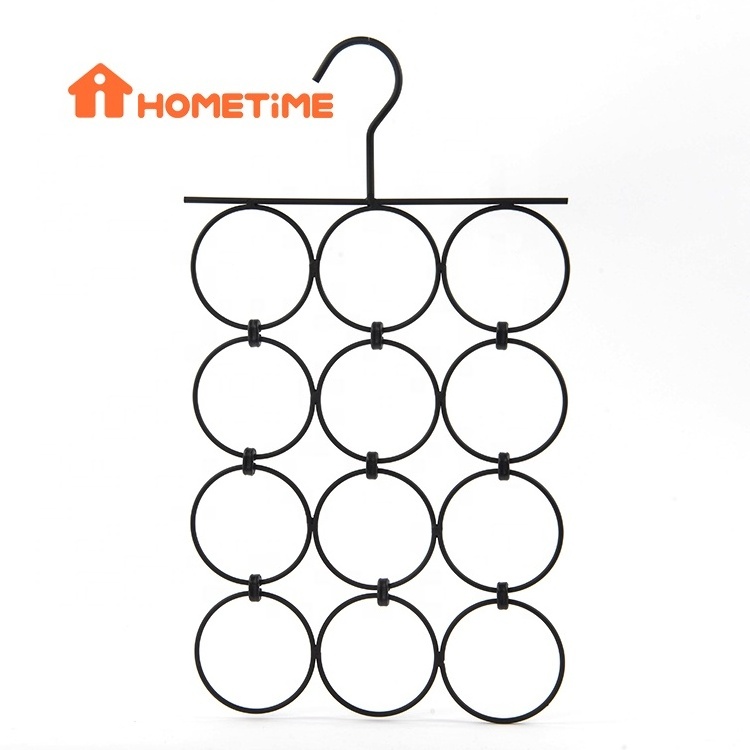 Closet Organizers 12 Holes Folding Space Saving Metal Accessories Scarf Hanger for Scarves Shawl Belts Non Slip Scarf Organizer