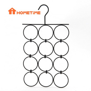 Closet Organizers 12 Holes Folding Space Saving Metal Accessories Scarf Hanger for Scarves Shawl Belts Non Slip Scarf Organizer