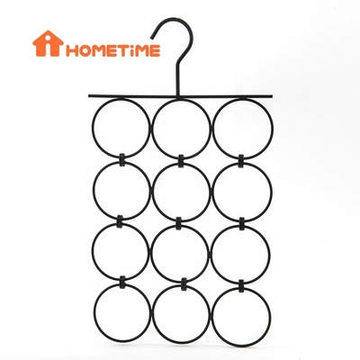 Closet Organizers 12 Holes Folding Space Saving Metal Accessories Scarf Hanger for Scarves Shawl Belts Non Slip Scarf Organizer