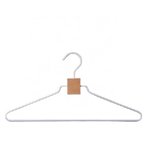 Free Sample Luxury Style Coat Hanger Metal and Wood Combination Metal Steel Wire Clothes Hangers