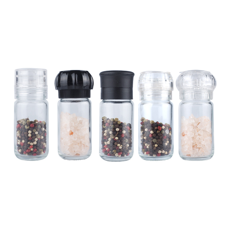 High Quality Transparent Manual Salt Mill 80ml Pepper Mill Manual Spice Grinder