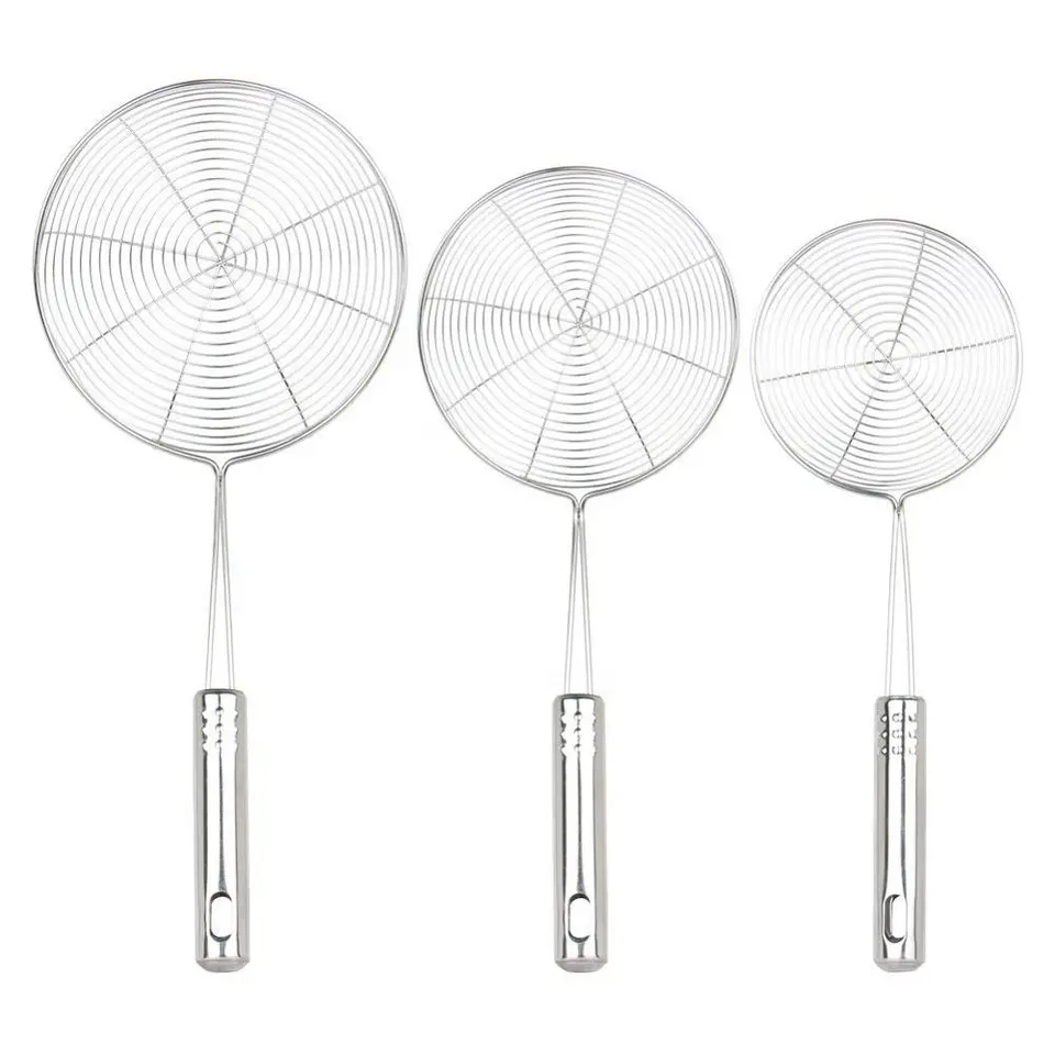 Cooking Tools Kitchen Utensils Colander Skimmer for Skimming Spider 18/8 Stainless Steel Mesh Strainer