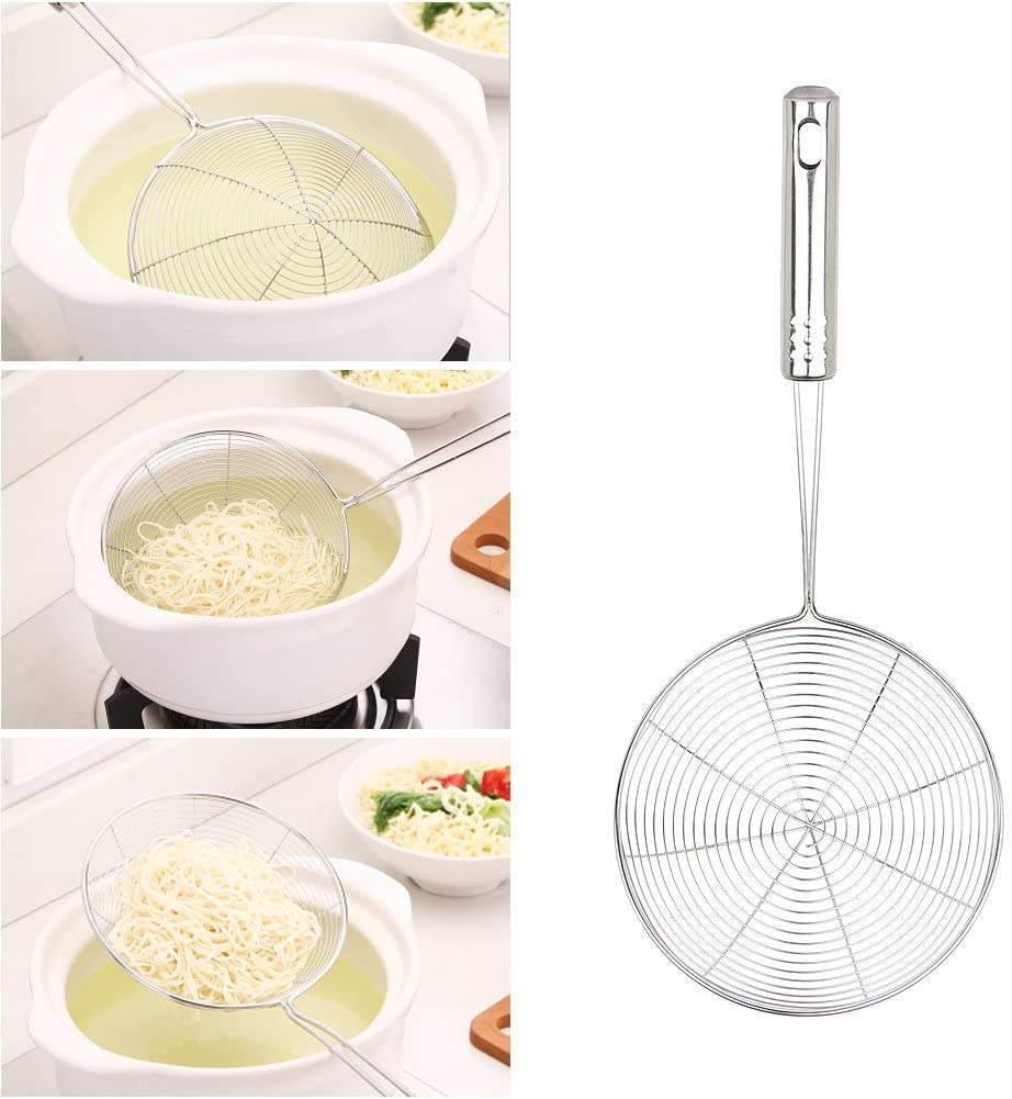 Cooking Tools Kitchen Utensils Colander Skimmer for Skimming Spider 18/8 Stainless Steel Mesh Strainer