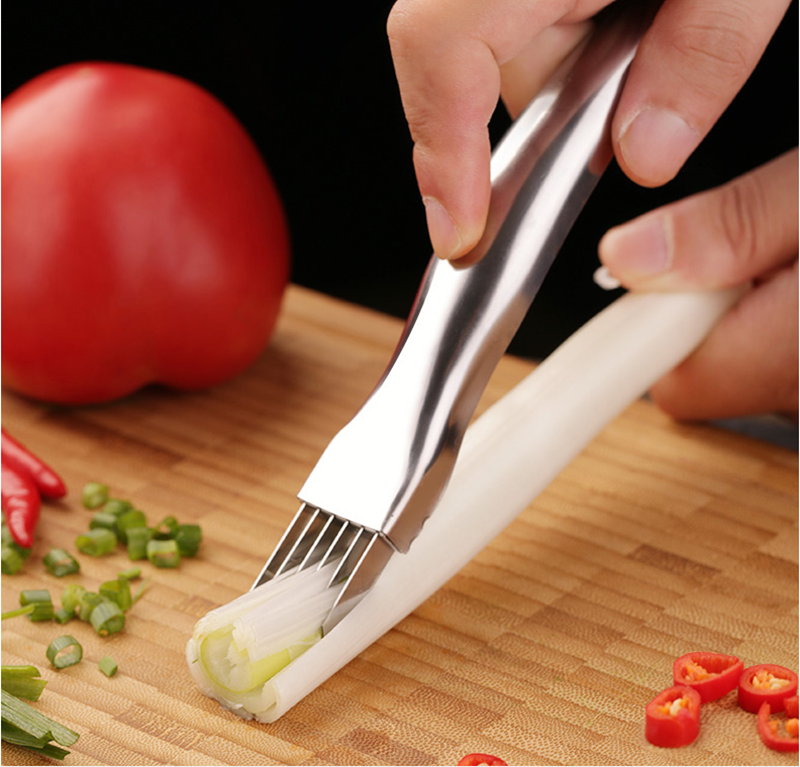 Kitchen Accessories Stainless Steel Onion Slicer 6 Blades Manual Garlic Slicer Shredder