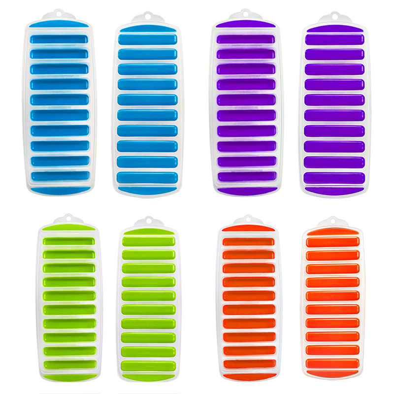 2023 New Reusable Popsicle Tray, Ice Cube Tray With Lid For Water Bottle, Narrow Ice Cube Tray For Sports Water Bottle