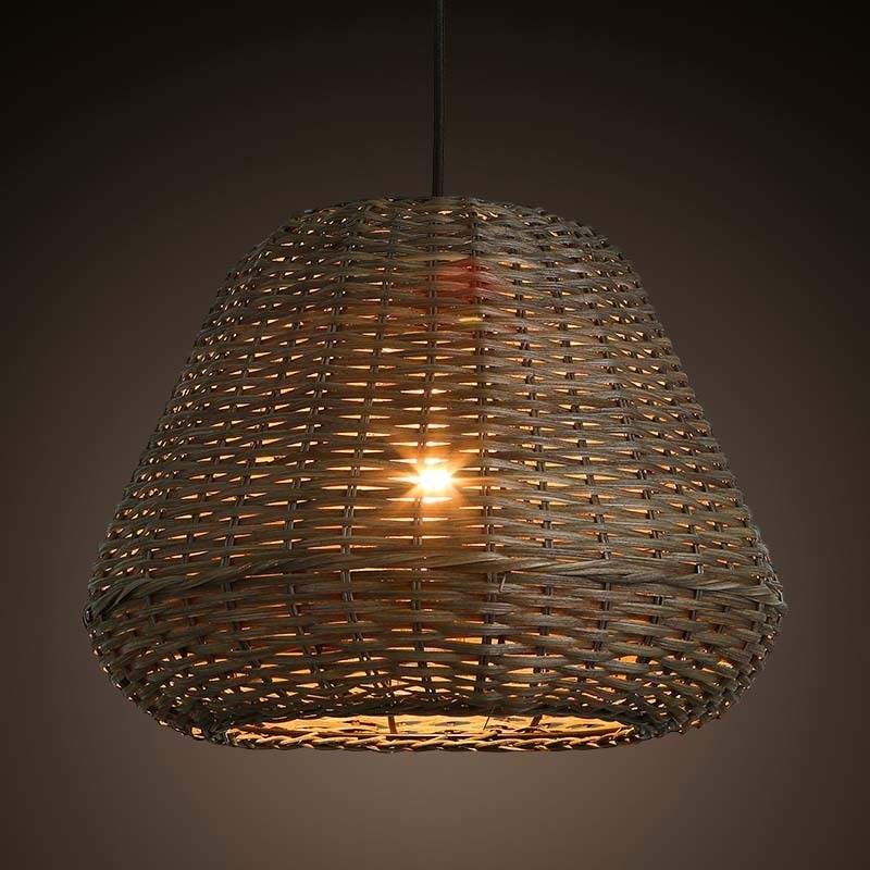 Best Selling Handmade Decorative Ceiling Pendant Light Bamboo Craft Rattan Lampshade Wholesale Natural Lamp Shades Covers Decor