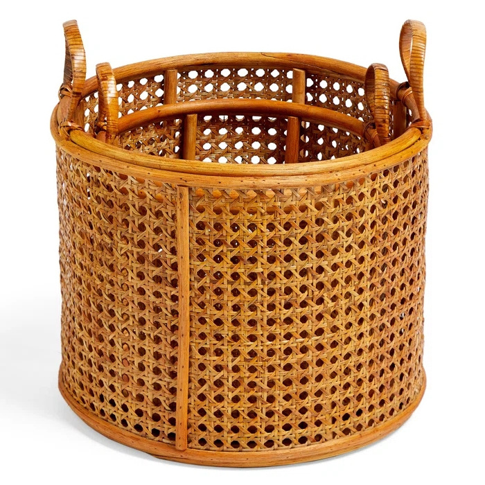 Hot Products Customized Rattan Woven Baskets Home Decoration Natural Material Round Wicker Handmade Vintage Organizer Storage