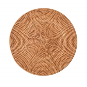 Wholesale Set of Cheap Wicker Rattan Charger Plates Handmade Wooden Placemats Bamboo Coasters for Kitchen Use