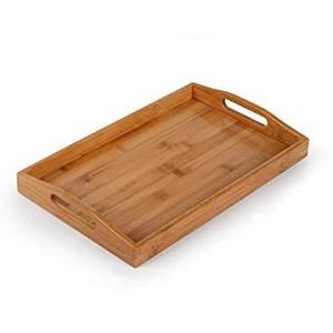 New product round wooden serving tray/ Natural eco-friendly bamboo tray serving high quality