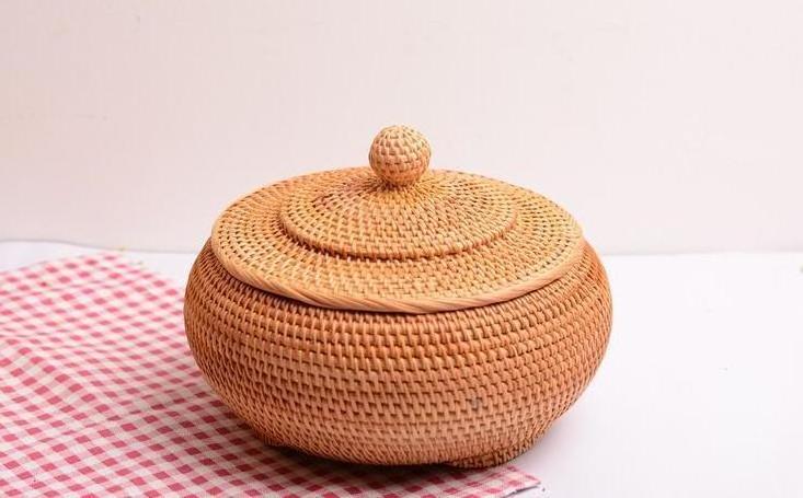 New Arrival Cheapest Price Rattan Woven Baskets Decorative Storage Containers Laundry Rattan Baskets Closet Japan Organization