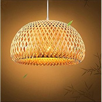 Eco-friendly Natural Wicker Bamboo Lamp Shade Cover Cheap Wholesale Pendant Lights For Home Decoration Handmade Products