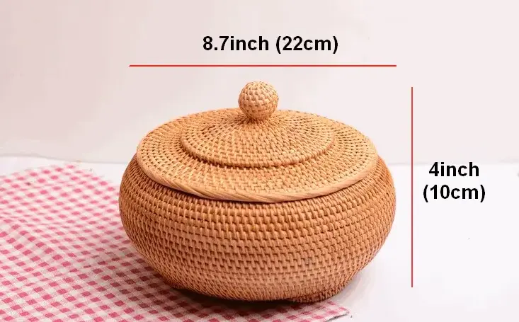 New Arrival Cheapest Price Rattan Woven Baskets Decorative Storage Containers Laundry Rattan Baskets Closet Japan Organization