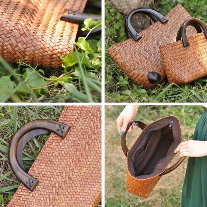 Hot sale seagrass bag vietnam 100% seagrass beach bag friendly woven seagrass bag