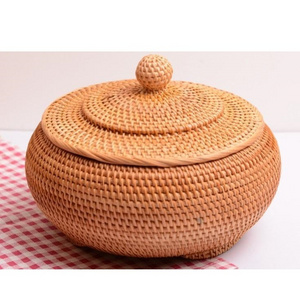 New Arrival Cheapest Price Rattan Woven Baskets Decorative Storage Containers Laundry Rattan Baskets Closet Japan Organization