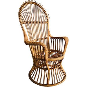 Vintage Eco-Friendly Wicker Rattan Bamboo Indoor Home Furniture Stylish Living Room Chairs for Your Home Garden Decoration