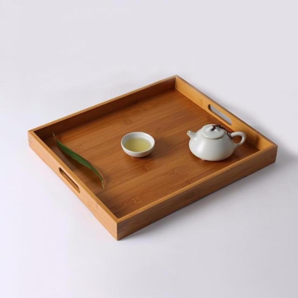 New product round wooden serving tray/ Natural eco-friendly bamboo tray serving high quality