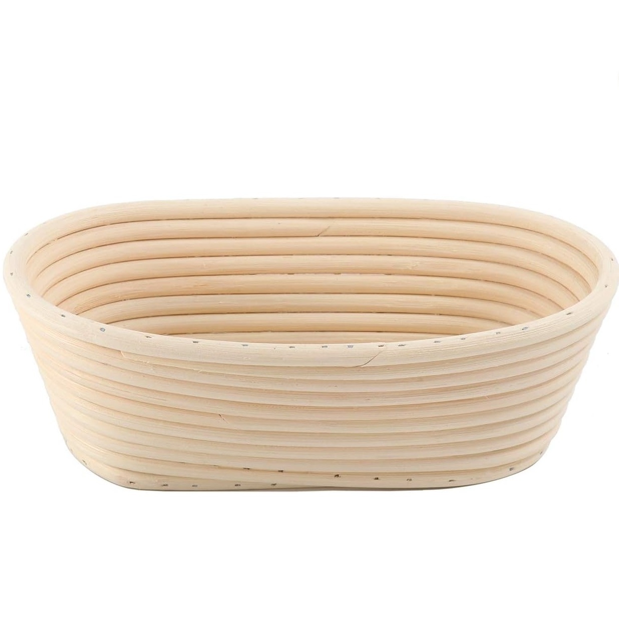 Round Simple Wicker Rattan Sourdough Bread Banneton Proofing Basket Canvas Linen Baking & Pastry Tool with Stainless Steel